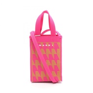 【มือสอง】 กระเป๋าสะพายข้าง มาร์นี MARNI รุ่น Nano Shopping Bag ลายตารางหมากรุก 2WAY SHMP0085A1P4556ZO