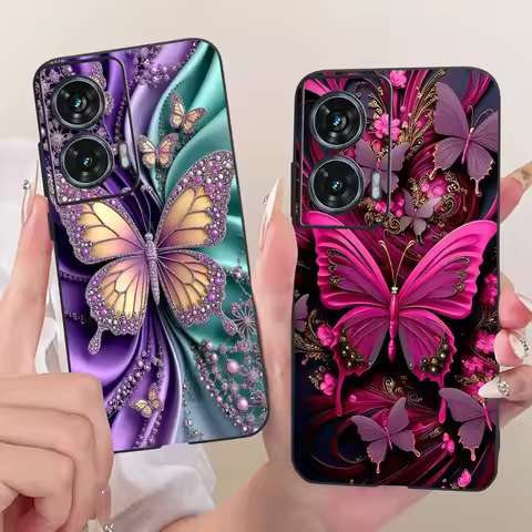 For Motorola Edge 50 Fusion Case XT2429-1 Stylish Butterfly Painted Cover Soft TPU Phone Case For Mo