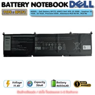 (ส่งฟรี ประกัน 1 ปี) Dell แบตเตอรี่ 8FCTC 69KF2 Dell XPS 15 9500 Inspiron 15 7510 16 7610 Precisi