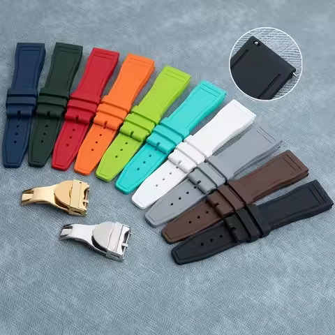 New Natural FKM Fluorine Rubber Watch Band For Tudor Strap 39/41mm Heritage Pelagos GMT Black Bay 20