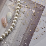 Gold + silver tomomi star string Sticker - thenail.88