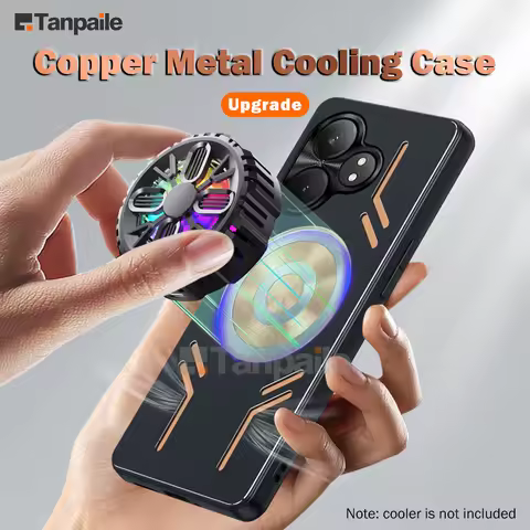 Copper Metal Cooling Case For Realme GT Neo6 SE 6T GT5 Neo5 GT2 2T Neo2 Master Case Shockproof Heat 