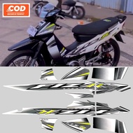 Yamaha F1ZR 2004 Striping Sticker Black and White Variation Whitebiru Striping Lis Decal Standard Va