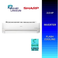 《Save 4.0》Sharp 2.0HP J-Tech Inverter R32 Air Conditioner AHX18VED