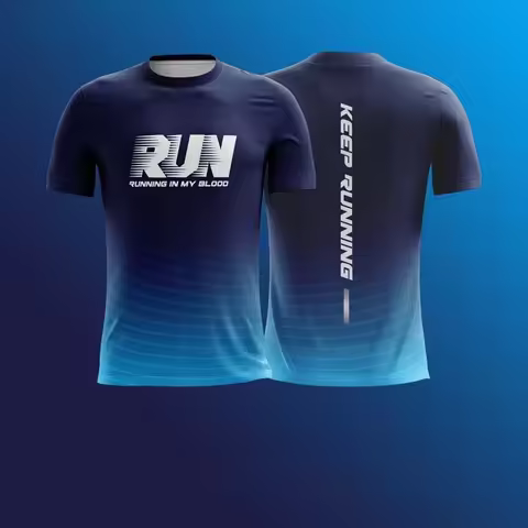 Simple Fashion Run Letters T Shirts Fashion Trend Outdoor Running 3D Printed Unisex T-shirts Loose B