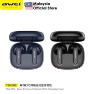 Awei T66 ENC True Wireless Earbuds Noise Reduction Earbuds Earphone Headphone Awei Bluetooth Earbuds