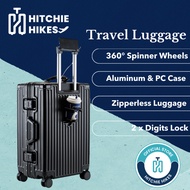 Hitchie Zipperless Lightweight Aluminum Luggage Bag Travel Beg Roda Bagasi Tahan Lasak Cabin Suitcas