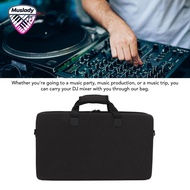 Muslady Mixer Travel Case ปิดซิป DJ Controller กรณีฟองน้ำ EVA Shock Absorbing พร้อมสายคล้องไหล่ปรับไ