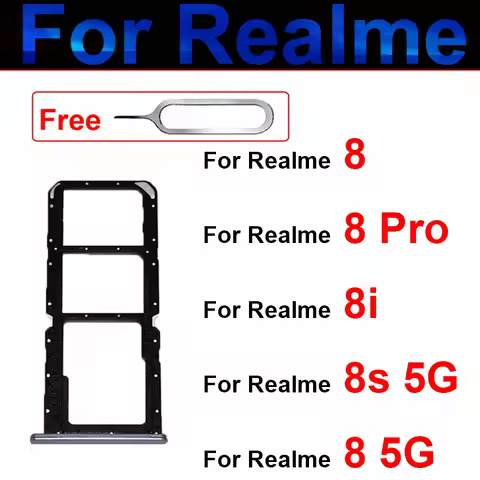 Sim Card Tray For Oppo Realme 8 8i 8S 8 Pro 5G Dual SIM Card Slot Holder Micro SD Card Adapter Repla