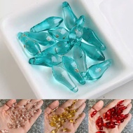 Set of 30 glass water drop beads 8x19mm - Raw materials for making hair brooches, handmade items