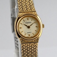 AUREOLE 女仕腕錶 20mm 直徑 金色 石英錶 SW-330L 瑞士機芯 手錶 古董錶 日本直送