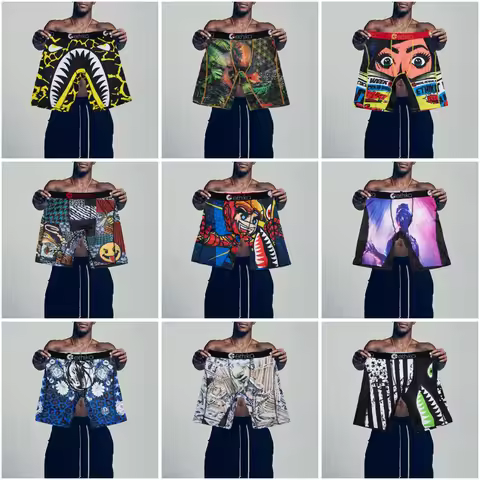 ETHIKA 1Pcs Men Underwear Boxers Breathable Mesh Mens Panties Plus Size S-3XL Summer Man Swimming Un