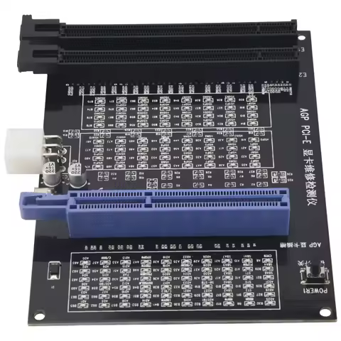 Diagnostic Tool AGP PCI-E X16 Dual-Purpose Socket Tester Display Image Video Card Checker Tester Gra