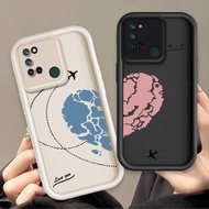 Casing For Realme 7i C17 Cartoon Silicone Trend Soft Phone Case TPU Trend Couple Love plane Art Aest