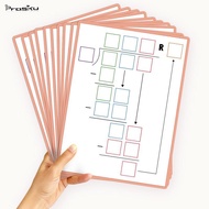 [Prasku] 10Pcs Dry Erase Division White Boards 11"x8" Learning Tools Teaching Materials Long Divisio