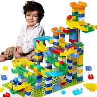 3-in-1 Marble Runs for Kids 4-8 Building Blocks/246Pcs Classic BIG Blocks Toys Set Compatible with D