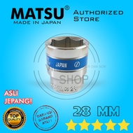 MATA 28MM 28MM DRIVE SOCKET WRENCH 1/2" HANDLE MATSU ORIGINAL JAPAN TEKIRO KOKEN SOCK SHOCK SOCKET