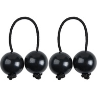 2 Keping Asalato Shaker, Kashaka Rhythmic Ball Alat Muzik Afrika Aslatua Shaker, Hitam TGDY