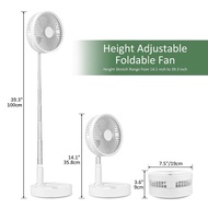 👍READY STOCK👍7200MAH Folding FAN Stand Fan Portable Telescopic Floor/USB Desk Fan with 7200MAh Recha