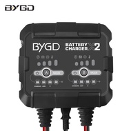 Pengecas Bateri Litium 2A Output Dwi 12V Pengecasan Bateri Kereta Pembaikan Penyelenggaraan Pengecas