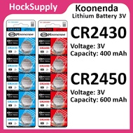 Koonenda CR2430 CR2450 Lithium Battery 3V 2430 2450