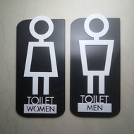 Bathroom Sign Minimal Modern OUTLINE And Standard Design WOOD UTHAIFARM ADS