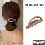 KF321 Korean style matte pure color hollow ellipse ponytail hair clip hair accessary