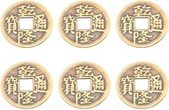 6pcs Chinese Feng Shui Coins I Ching Coins Feng Shui Charms Buddha Board Coin Good Luck Coin Brass D