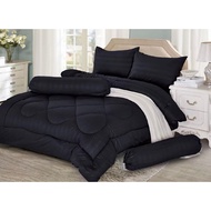 READY STOCK CADAR BEDSHEET 7IN1 HOTEL PLAN WITH COMFORTER TEBAL COTTON