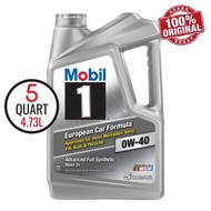 120760 Mobil 1 ™ European Car Formula 0W-40 SN advanced fully synthetic engine oil (5QT/4.73L) 0W40