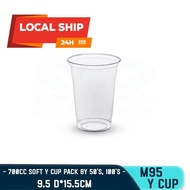 MILKTEA SOFTY CUP (360CC, 500CC, 700CC) M95-Y CUP ENVIRONMENTAL FRIENDLY CUP