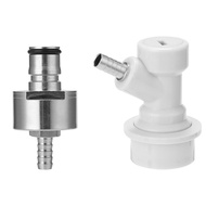 Beer Brewing Carbonation Cap with 5/16inch Barb Ball Lock Disconnect SetFit for Cola Soda Beer&Pet B