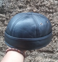 Topi Peci Kulit Miki Hat Asli Garut- Luigi Leather