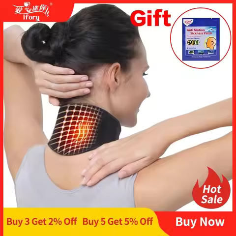 Ifory Health Care Neck Support Massager 1Pcs Tourmaline Self-heating Neck Belt Protection Spontaneou