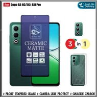 3IN1 Tempered Ceramic Blue Package Oppo A5 4G/5G 2025 A5i Pro Anti Blue LIght