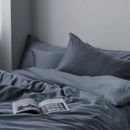 100% TENCEL天絲床包四件組 - 霧藍灰(60支)