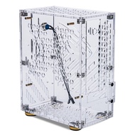 [Hot]Portable Acrylic Frame 4.3L FLEX 1U Power  PC Chassis External Display Host Kit Computer Case C