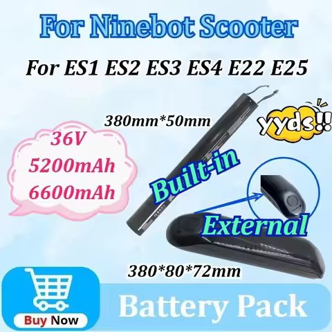 For Ninebot Scooter ES1 ES2 ES3 ES4 E22 E25 36V 5200mAh/6600mAh Electric Scooter Internal Built in B