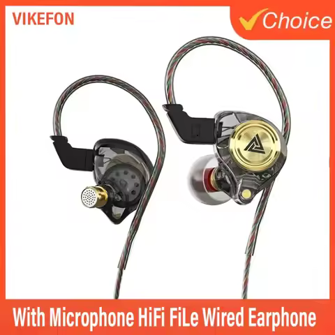QKZ CK5 FiLe Wired Earphone Professional Gaming And Sports Noise Cancelling Headphones with Micropho