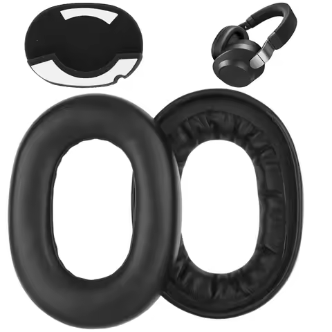 1Pair Replacement Ear Pads Cushion Cover Noise Isolation Foam with Soft Protein Leather for Jabra El
