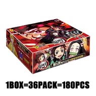 (FREE SHIP) New Anime Demon Slayer cards Box hobby Collection TCG Playing Game rare Card Kimetsu No