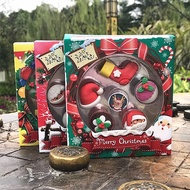 [SG STOCK] Children Christmas Eraser Set Christmas Gift Cute 3D Erasers Gift Set Stationery Gift Box