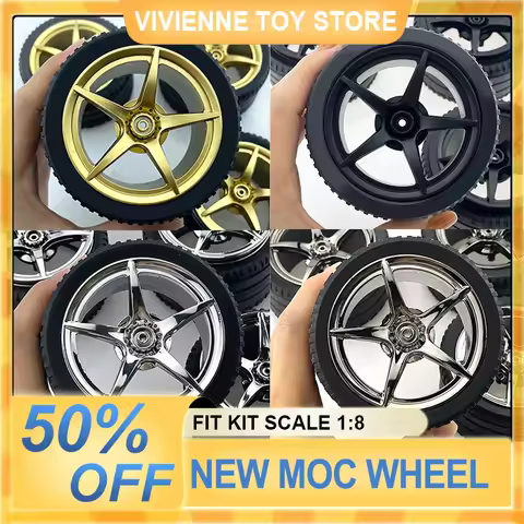 CADA Tyre Plating Metal Wheel Hub Compatible With LEGO MOC 1:8 Car 42083 42115 42056 Building Techno