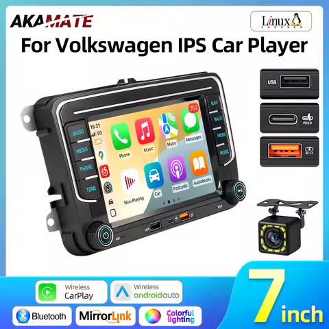 7inch Car Radio for VW Passat Golf Jetta Polo CarPlay Android Auto Support Youtube Bluetooth EQ FM A