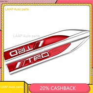 2pcs Beautiful car Side Wing Toyota TRD Logo Glue Stickers Sports Metal Blade Protector 3D Emblem 15