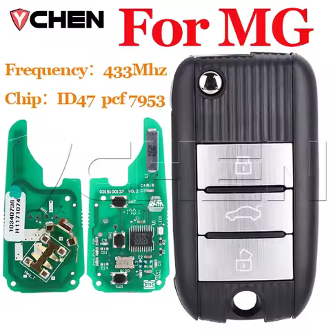 Half Smart Remote Key 3 Buttons Fob For MG HS ZTS ZS MG3 MG6 MG5 RX5 RX8 i5 i6 433Mhz ID47 Chip Semi