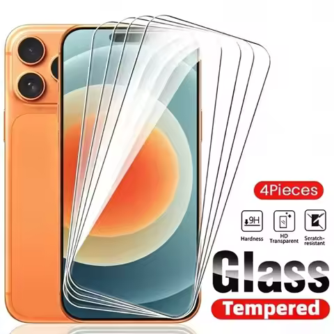 4Pcs Ultra HD Full Screen Protector for iPhone 17 16 15 14 13 Pro Max Air 15 16 Plus 12 11 Pro XS XR