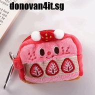 DONOVAN4IT Mini Coin Purse Lipstick Bag Cute Plush Multifunctional Embroidery Key Chains Zipper Purs