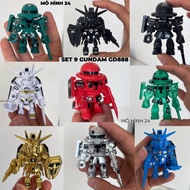 [SET OF 9] GUNDAM SD super deformed gundam toy model with free superhero card robot sticker figure G
