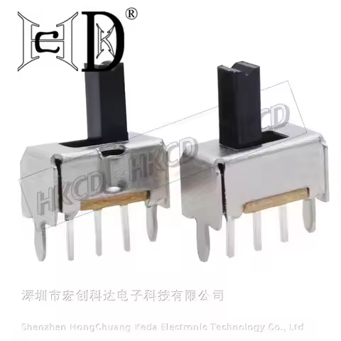 10PCS SS12D07 Mini Vertical Slide Switch 1P2T 3 Pin Toggle Switch SMD PCB DPDT Vertical Switch High 